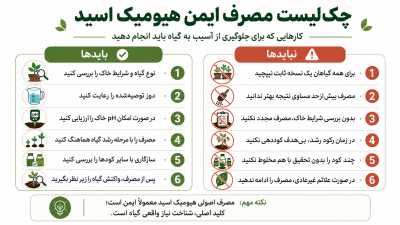 هیومیک اسید برای چه گیاهانی مضر است؟ بررسی کامل مزایا و مضرات 4 چک لیست مصرف ایمن هیومیک اسید